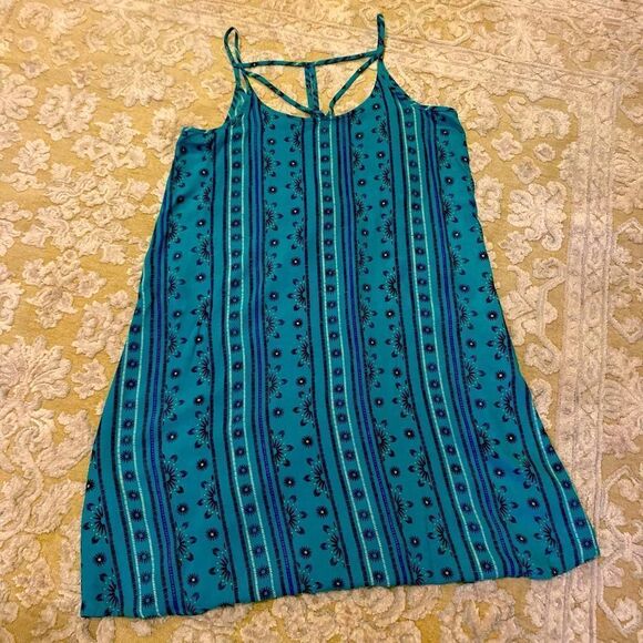Teal Turquoise Racerback Summer Dress - Picture 2 of 13